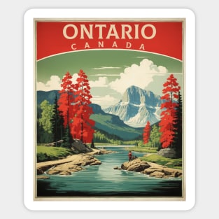 Ontario Canada Vintage Poster Tourism Sticker